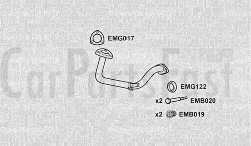 Efpg8016 exhaust front pipe - efpg8016,