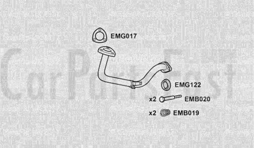 Expg2005 exhaust front - expg2005, pipe