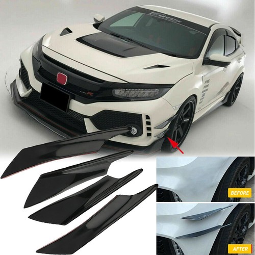 Glossy black car bumper - 4x,