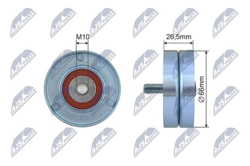 Ribbed belt tensioner - v-ribbed, pulley