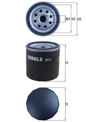 Mahle oc5 oil filter - mahle,