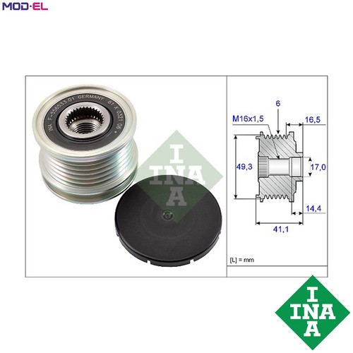 Alternator freewheel clutch - freewheel,
