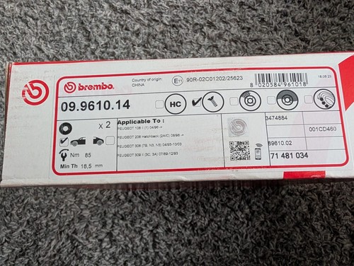 Pair brembo 9610 - pair,