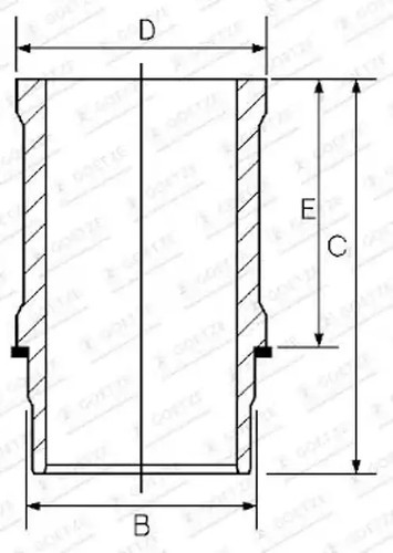 Cylinder liner honed without