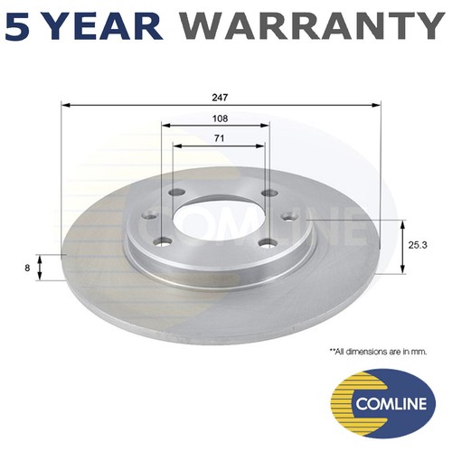 Comline rear brake disc - rear,