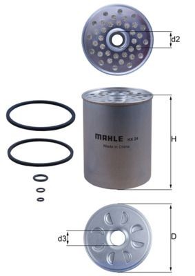 Mahle kx24d fuel filter for - kx24d,