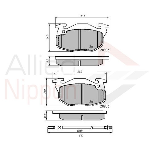 Brake pads set - pads,