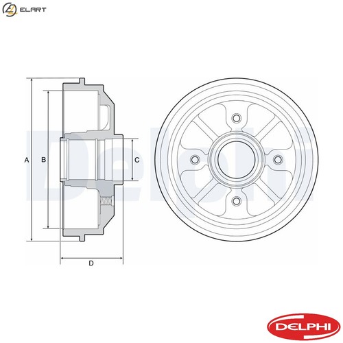 Brake drum bf282 for - brake,