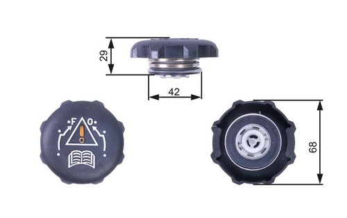 Coolant tank cap fits citroen - tank,