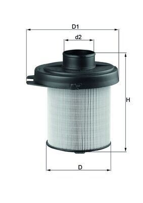 Mahle lx291 air filter - air, insert