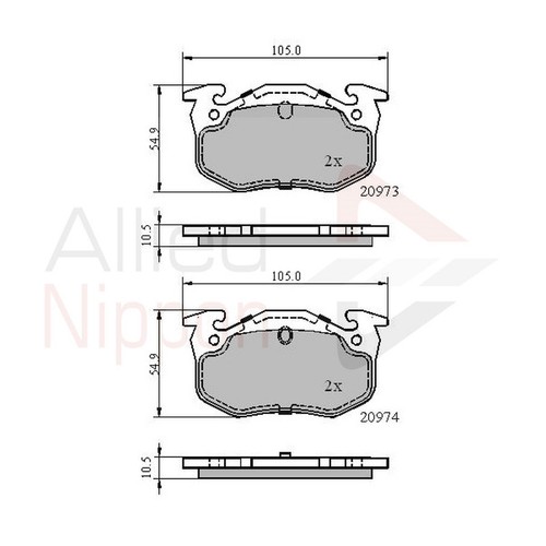 Brake pads set for - brake, peugeot