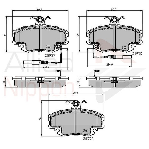 Brake pads set for peugeot - pads,