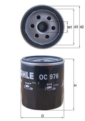 Mahle oc976 oil - mahle,