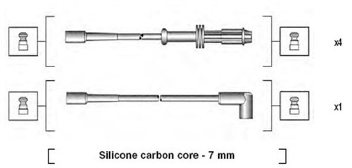 Ignition cable kit magneti - ignition,